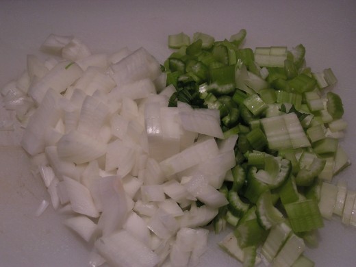 Chopped Onions and Celery