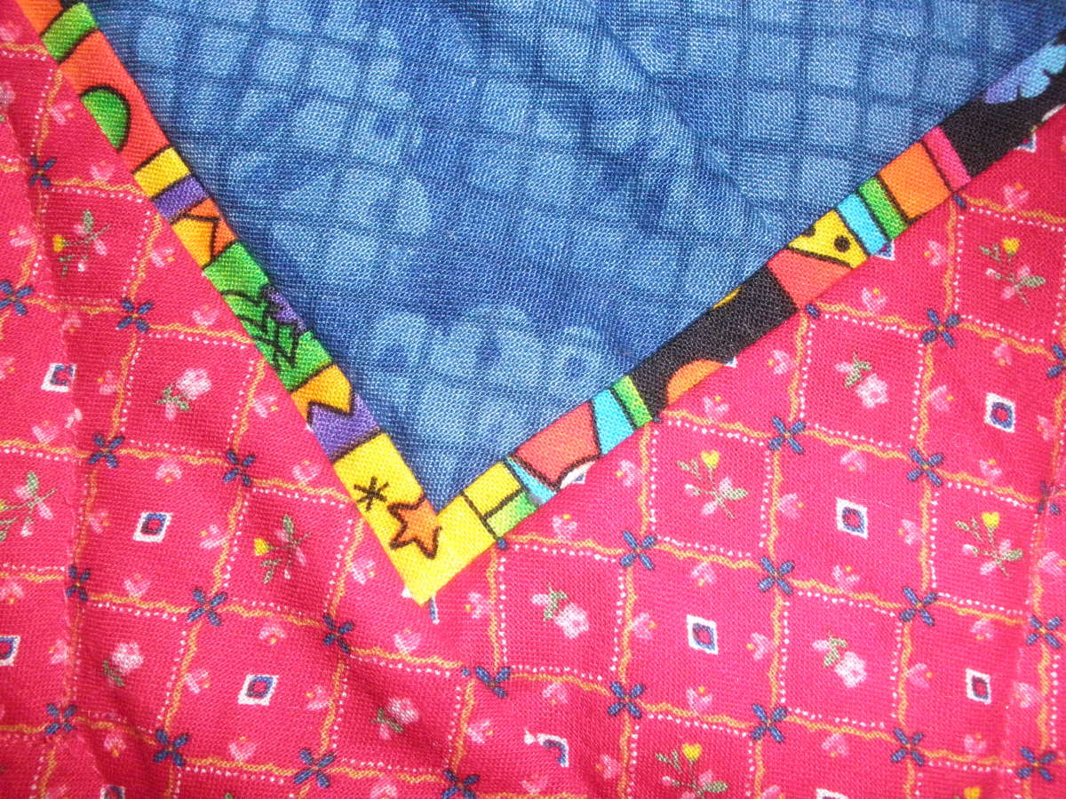 Whether you call it a peeper, extension, or thingie, a flange using a fun fabric livens up a quilt.