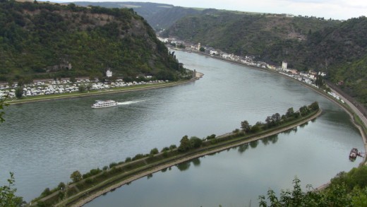 The Rhine River from on top of Lorelei