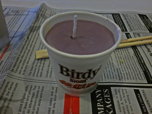 A paper cup candle: You can learn to do one without having to waste money to buy new ones.