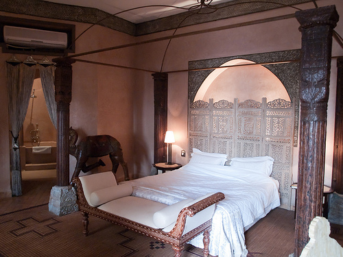 A typical riad bedroom