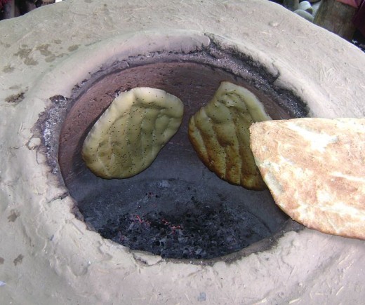 cooking Bread in Tandoor