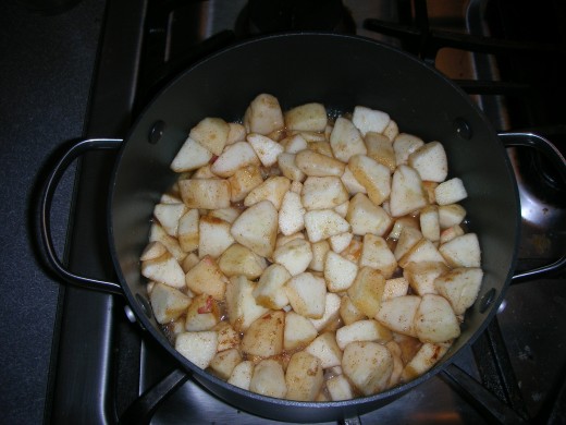 Prepped apples