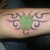 Four-Leafed Clover Tattoo in Tribal Background Four-Leafed Clover Tattoo in Tribal Background