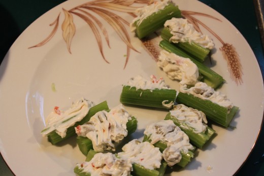 Stuffed Celery is an excellent appetizer to serve, trust me it will go fast! Enjoy! 