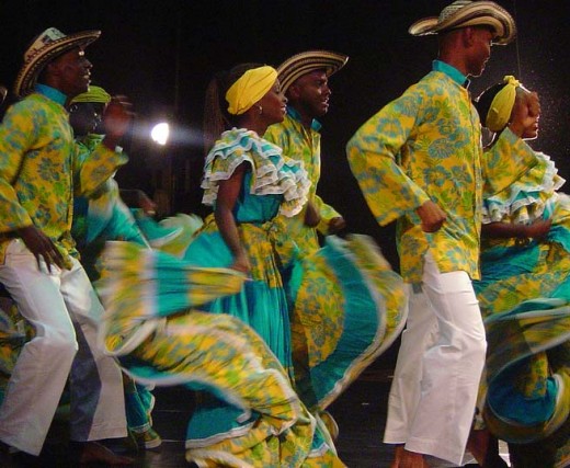 Afro-Colombian culture displayed through dance.
