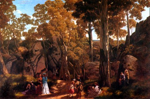 Picnic At Hanging Rock painted by William Ford in 1875