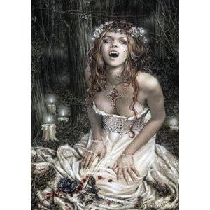 Poster Title: Victoria Frances (Vampire Girl) Art Poster Print - 24x36 Poster Print, 24x36  Artist: Victoria Francés  