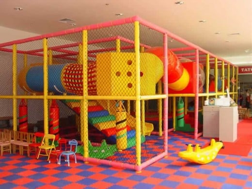Indoor playground. They can be a lot of FUN for kids, if they are kept clean.