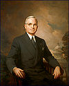 Harry S. Truman (1884–1972) Served April 12, 1945 to January 20, 1953 Presidential portrait of Harry Truman. Official Presidential Portrait painted by Greta Kempton. 