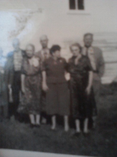 A Family Group with My Grandmother on the Far Right.