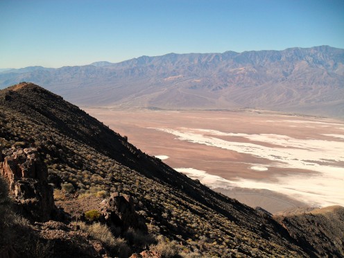 looking across the valley is a majestic vie of Death Valley California