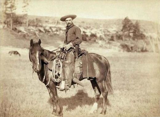 A cowboy from the 1800's.