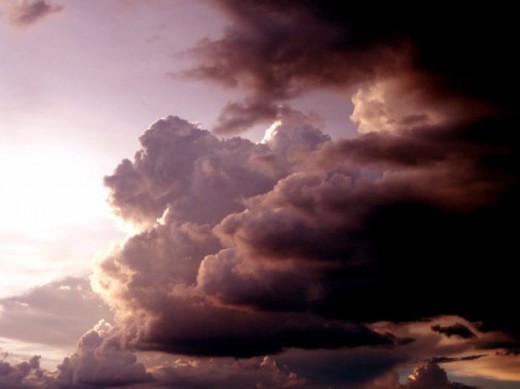 A storm in nature, often a symbol for the wrath of God.