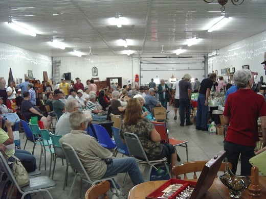 The Hall Filling Up Prior to the Auction