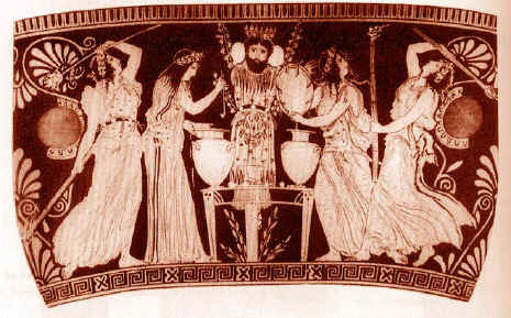 Ancient Urn depicting the crucifixion of Dionysus.