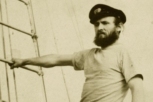 My Dad on the rigging of his sailboat in the 1970s. He loved that captain's hat almost as much as his Scottish Balmoral. 