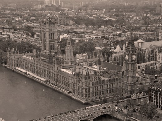 Westminster Palace from the London Eye