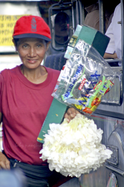 candy, cigarette and flower lady