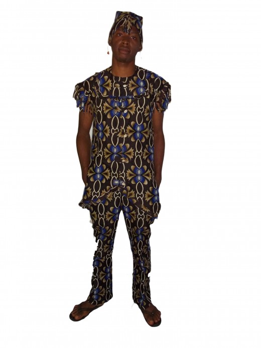 Traditional wedding wear with Nigerian print 
