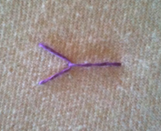 Figure 4: Your first fly stitch