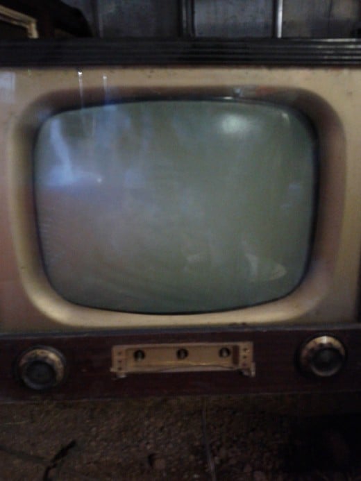 My First Television Stored in Garage