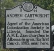 ndrew Cartwright A.M.E. Zion Minsionary / American Colonization Society