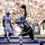 New York Jets' Santonio Holmes (10) celebrates his touch down in front of Buffalo Bills' Jairus Byrd (31) during the second half of an NFL football game in Orchard Park, N.Y., Sunday, Nov. 6, 2011. The Jets won 27-11. (AP Photo/Gary Wiepert)