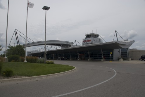 Outside view of London International Airport, Ontario, Canada