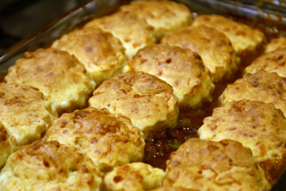 Warming English Winter Beef Cobbler and easy Biscuits/Savory Scone ...