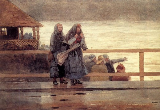 Perils of the sea 1881. watercolor