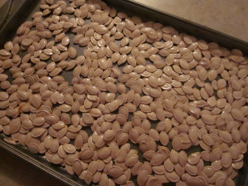 Allow the Seeds to Dry on a Baking Sheet