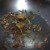 Stir-fry onions with ground pepper and boullion cubes.