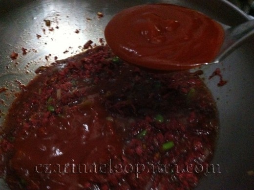 Add tomato sauce.