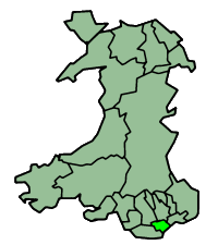 Map location of Cardiff, Wales 