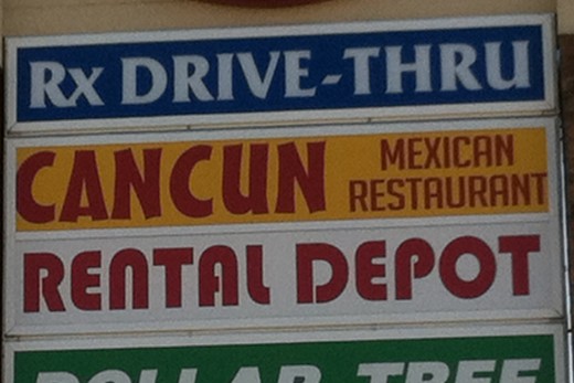 My little brother came up to Knoxville to visit for the weekend, so I took him to Cancun's tonight. It's a mandatory visit for all my guests lol