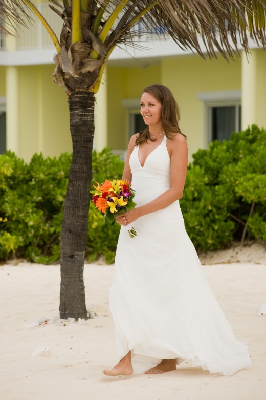 Walking down the sandy aisle