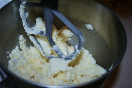 Adding the flour & salt will make the fluffy butter mixture coarse & thick.