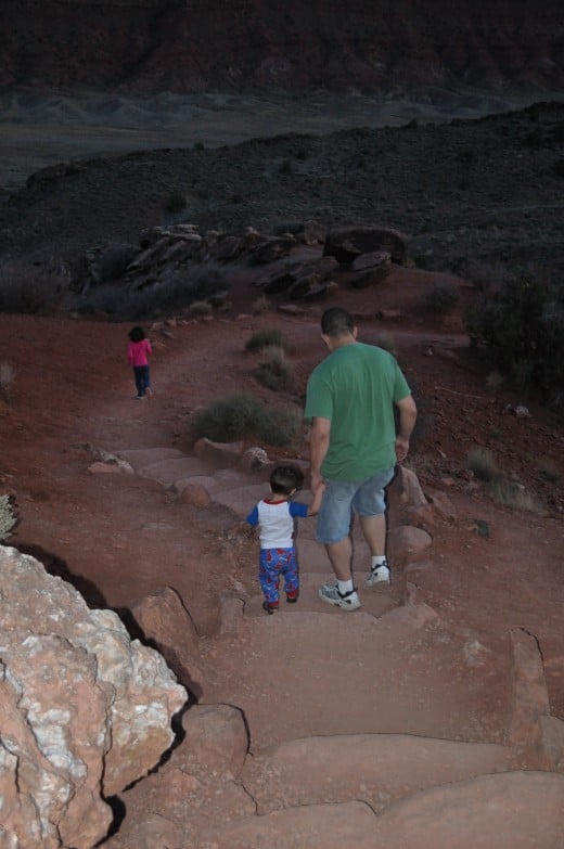 My kids have had the opportunity to see many places, with us holding their hand along the way. Here we are hiking through trails in Utah, trying to find the Arches Memorial. The views are breathtaking.