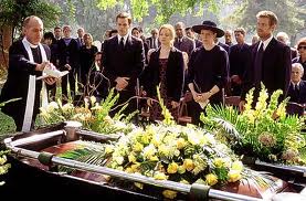PRETTY FLOWERS, BEAUTIFUL WORDS OF RESPECT, LOVE AND FAREWELL'S ARE ALL A PART OF THE FUNERAL PROCESS.