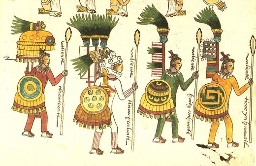 Aztec Warriors, from the Codex Mendoza