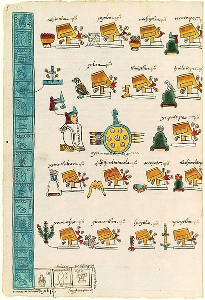 Codex Mendoza, depicting rule of Moctezuma II
