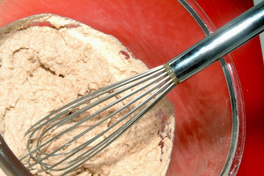 Mix ingredients together until they become thick and paste-like.