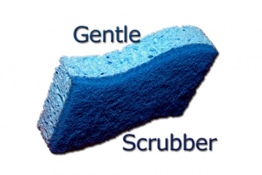 Using this type of sponge offers you a gentle wiping side and a strong scrubbing side all in one cleaning tool.