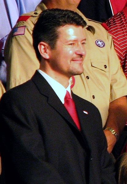 Todd Palin at the announcement of Sarah Palin as the VP candidate