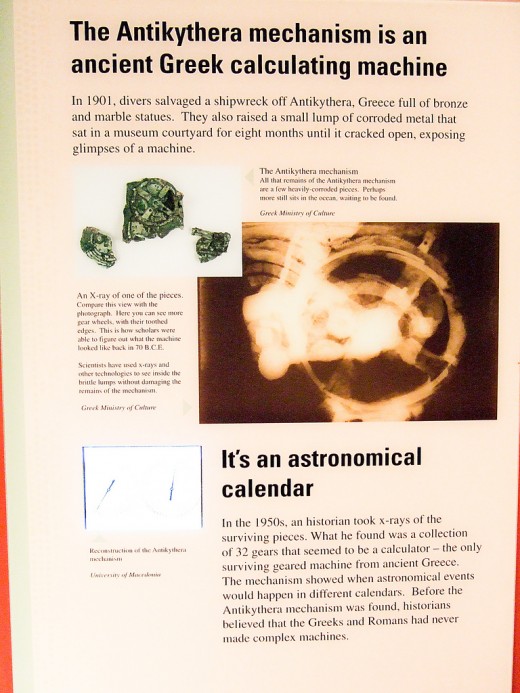 This picture shows what an x-ray of the Original Antikythera Mechanism revealed!