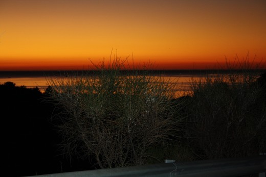 Early in the morning at about 7:00 a.m. in the beautiful sea horizont of L'Ampolla, Spain.