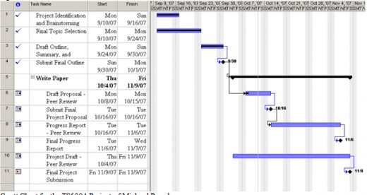 Figure 1: IPT Project Gantt Chart