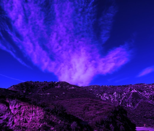 sky blossoms..Crestline, ca. Waterman Canyon.