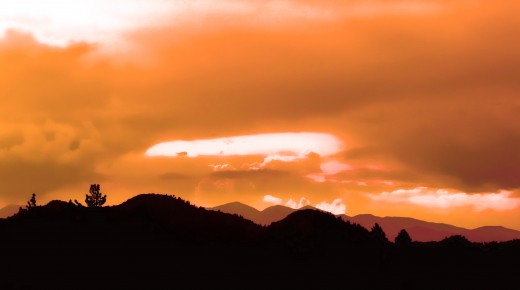 peach sunset over Heap's Peak..